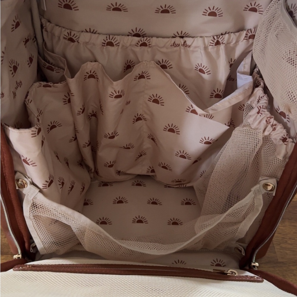Itzy Ritzy Tan Diaper Backpack - Picture 3 of 9